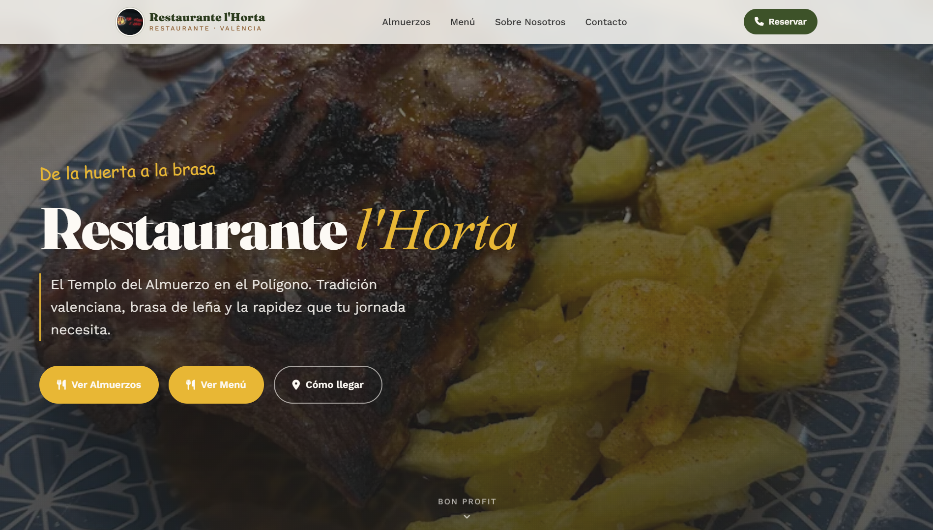 Web de restaurante l'Horta